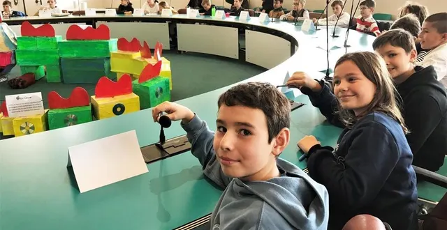 photo  le nouveau conseil municipal enfant s’est réuni pour la première fois mercredi 5 octobre 2022, à la mairie de la flèche.  &copy;  le maine libre 