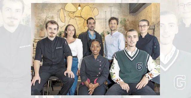 photo l’équipe de maison gathi avec respectivement le chef mickaël serrafin à gauche et les responsables thibaud foucault et gaël breux en arrière-plan. &copy; dr