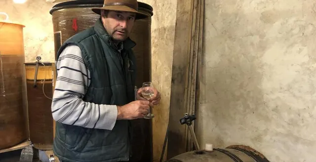 photo  philippe rossignol, dans son chai, pour tester son chardonnay, qu’il fait vieillir en fût de chêne.  &copy;  ouest-france 
