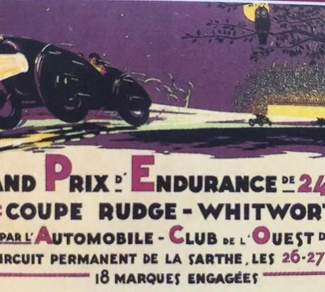 photo la toute première affiche des 24 heures du mans en 1923  ©  aco