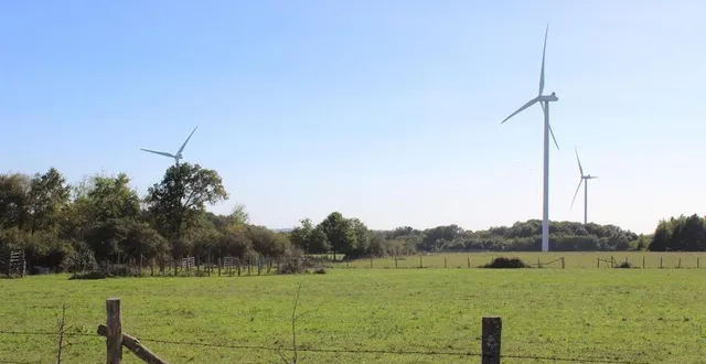 photo  a auvers-sous-montfaucon, le projet concerne cinq éoliennes.  &copy;  photo d’illustration le maine libre 