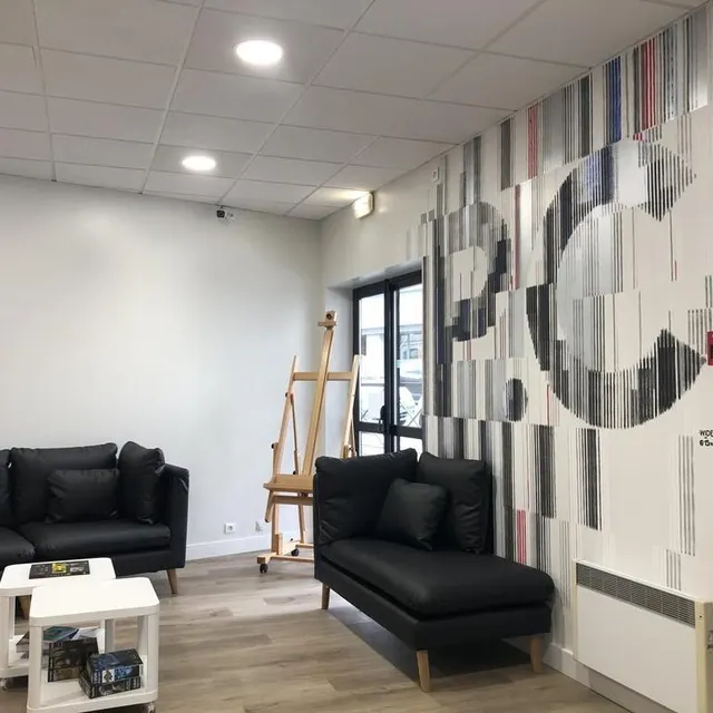 photo le hall d’accueil de la micro-folie est l’œuvre de l’artiste wide, un collectif basé à nantes.  ©  ouest-france