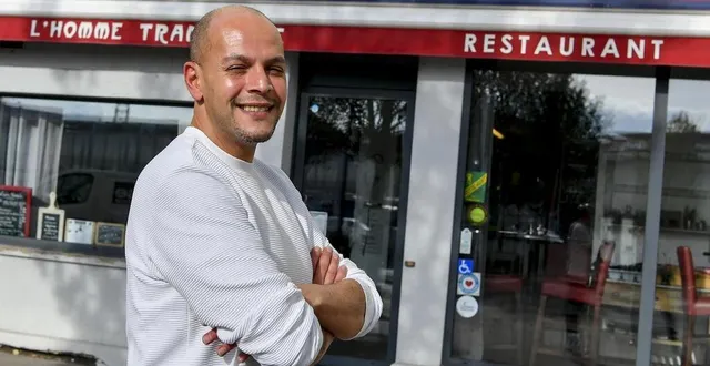photo  samir tine, le gérant du restaurant solidaire l’homme tranquille.  &copy;  photo le maine libre – yvon loué 
