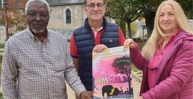 photo  bernard n’kaloulou (à g.) et son épouse, représentant l’association france-congo brazzaville, proposent une marche pour kinkala samedi 29 octobre 2022.  &copy;  le maine libre 