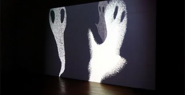 photo  l’installation interactive propose aux visiteurs de château d’oiron de jouer avec les ombres et les projections numériques.  &copy;  isabelle dehay 