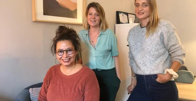 photo  angers, boulevard foch, le 26 octobre 2022. agathe barret, charline vuillemin et marie bauret (de gauche à droite) ont lancé le collectif second souffle.  &copy;  co 