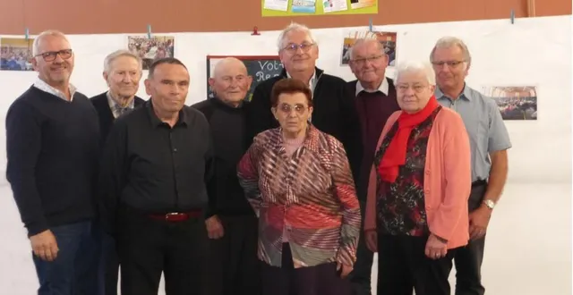 photo  robert boistault, conseiller, rené gourdon (93 ans), alain benoist (70 ans), maurice dupont ( 94 ans), annick lebrun (89 ans), yannick benoist, maire délégué, rené avrillon (70 ans), marie-louise burgevin (89 ans) et jean-pierre avril (70 ans).  &copy;  ouest-france 