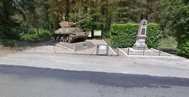 photo  une conductrice a percuté le char de la 2e division blindée, à la mézières-sur-ponthouin (sarthe), aux alentours de 12 h, ce mardi 1er novembre 2022.  &copy;  capture d’écran google maps 