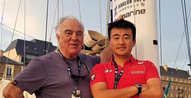 photo  maurice uguen est devenu team manager de premier skipper chinois à prendre le départ de la route du rhum.  &copy;  maurice uguen 