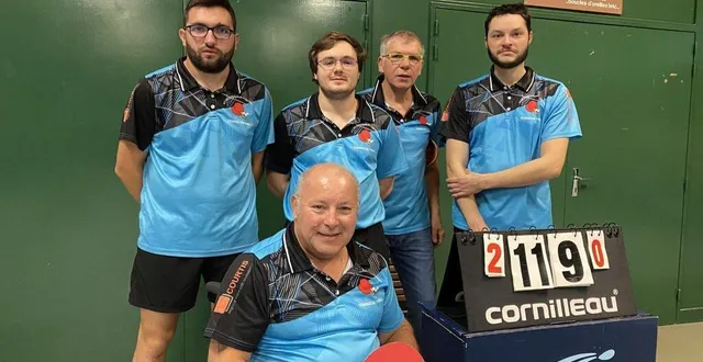 photo  l’équipe 3 est composée de (de gauche à droite) : kévin papin, mathieu jardin, thierry bignon, damien pavé et francis toreau.  &copy;  le maine libre 