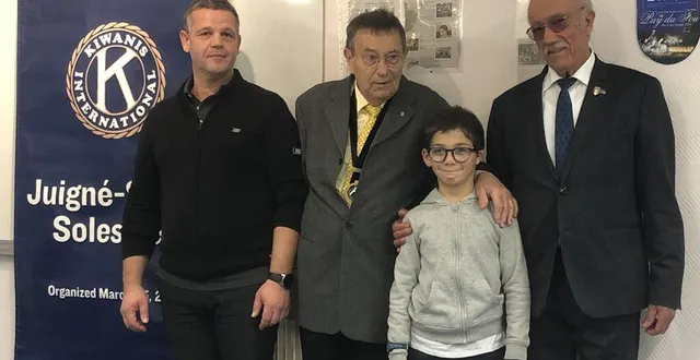 photo  christian detour, le président du kiwanis club de sablé-sur-sarthe, et bachir laouar ont accueilli abdellatif el bahri (à gauche), le directeur du village d’enfants sos du lion-d’angers, mais également louis qui avait pu être opéré aux états-unis avec le soutien du club sabolien.  &copy;  ouest-france 