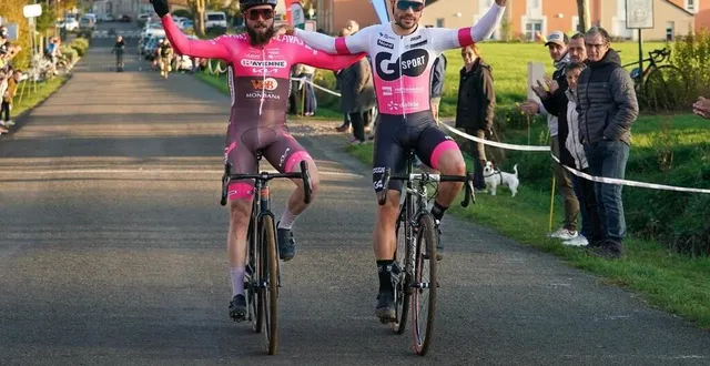 photo  le duo vainqueur de la course à l’américaine.  &copy;  arnaud despelchain 