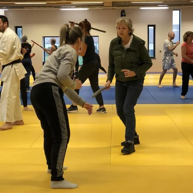 photo véronique ortet, la sous-préfète de l’arrondissement, a assisté et participé au cours donné par leïla heurtault et emmanuel coudreuse.  ©  ouest-france