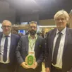 photo  frédéric martin, directeur général adjoint de grdf, jean foyer, pdg de kairos énergie et stéphane le foll, maire du mans, au salon des maires à paris. 