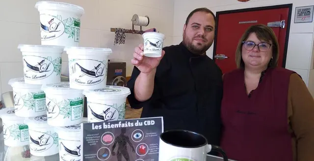 photo  thomas et amandine, installés ici depuis mars 2021, proposent des rillettes au cbd.  &copy;  le maine libre 