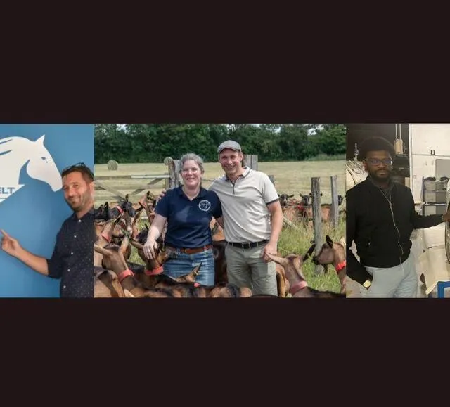 photo clovis et césar maupiler de technibelt, audrey fortin des chèvres de jabi, et charles de donder, fondateur d’yxelon, sont nommés dans la catégorie entreprise de l’année.  ©  ouest-france