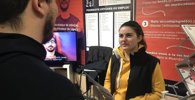 photo  camille est étudiante à l’ekod, école des métiers du digital au mans. elle vient d’intégrer une formation de webconcepteur.  &copy;  ouest-france 
