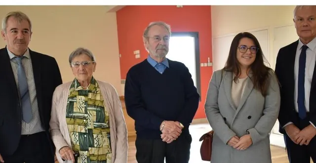 photo  dominique amiard, thérèse renoult, jean rivière, julie delpech, et joël méténier.  &copy;  le maine libre 
