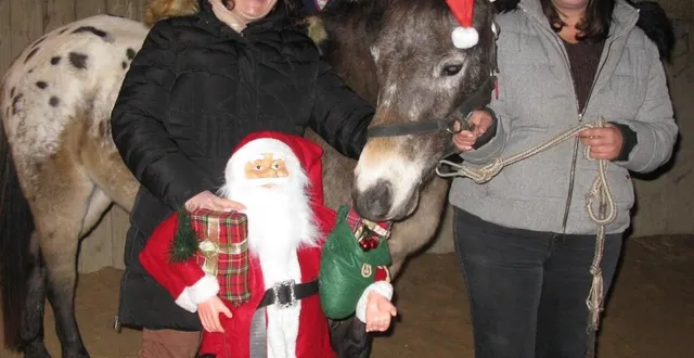 photo  de gauche à droite : gladys molet, trésorière des bambins de l’école, angélique bralet, propriétaire des écuries, et audrey conroy, présidente de l’association.  &copy;  ouest-france 