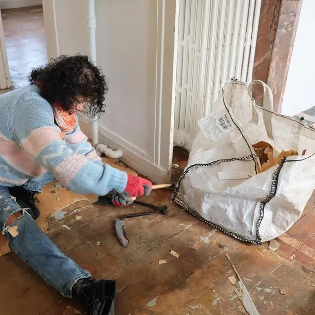 À l’étage de la Villa Moka aussi, il faut retirer le lino. Ouest-France photo à l’étage de la villa moka aussi, il faut retirer le lino. © ouest-france