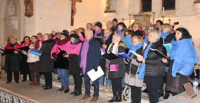 photo  35 choristes ont entonné l’«hallelujah», un medley de noël spécialement préparé pour le concert.  &copy;  ouest-france 