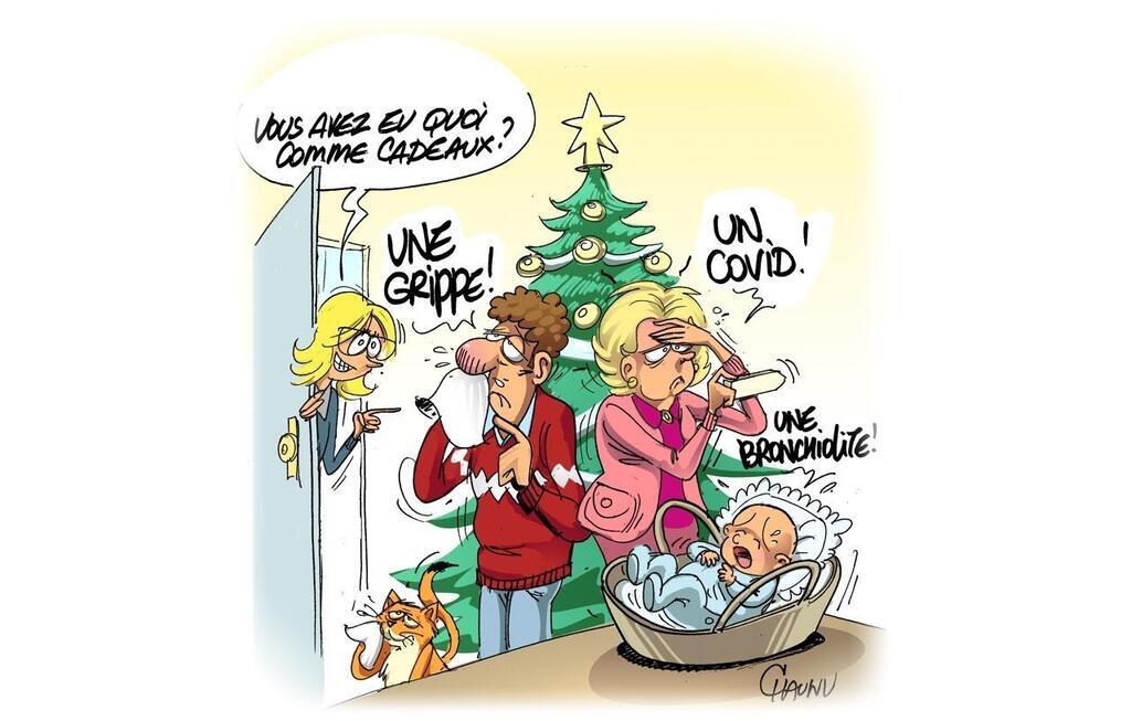 Le dessin de Chaunu : la triple épidémie de Covid, de bronchiolite et de  grippe - Tours.maville.com