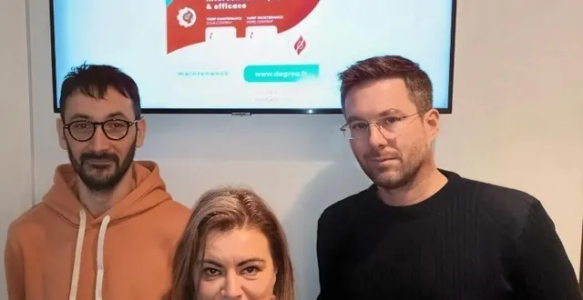 photo  vincent reillon, créateur de degreö, séverine compain, secrétaire, et alexandre belluau, technicien.  &copy;  ouest-france 
