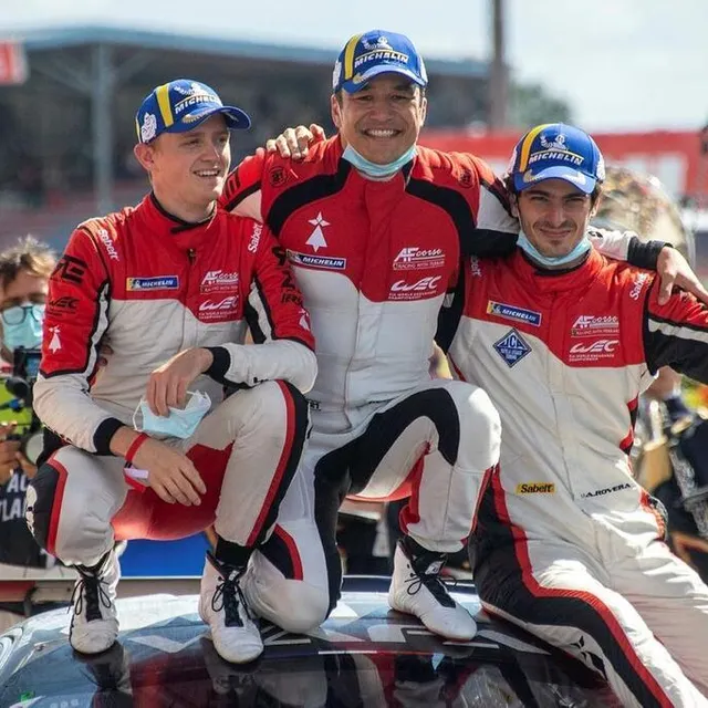 photo nicklas nielsen était associé à alessio rovera et à françois perrodo, lors de la victoire en gte-am, en 2021.  ©  daniel fouray