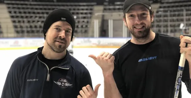 photo  nick ross (à gauche) et matt prapavessis, deux visages peu connus des ducs d’angers. deux défenseurs incontournables.  &copy;  rb 