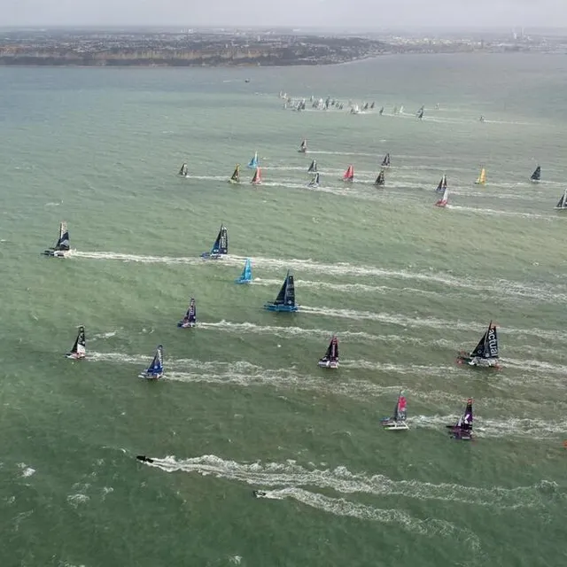 photo 79 bateaux et 158 navigateurs avaient pris le départ de la 15e transat jacques-vabre, le 7 novembre 2021.  ©  archives david ademas / ouest-france