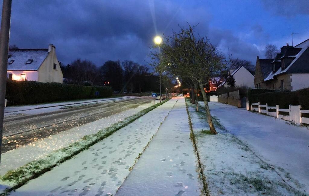 EN IMAGES. Paimpol s’est réveillé sous la neige, ce mercredi 18 janvier