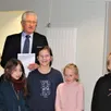 photo  jean-claude bizeray a présenté ses vœux vendredi soir au moulin d’or entouré du tout nouveau conseil municipal des enfants. 