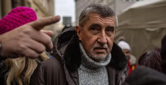 photo  l’ancien premier ministre tchèque andrej babis lors d’un déplacement pour sa campagne de la présidentielle à brno en tchéquie.  &copy;  epa/maxppp 