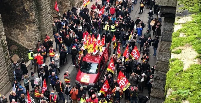 photo  l’intersyndicale espère faire mieux que le 19 janvier 2023.  &copy;  archives ouest-france 