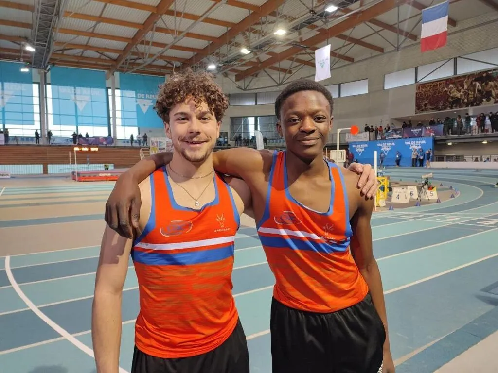 Athlétisme. PréFrance à ValdeReuil Dugué et Brulbault (Caen AC) survolent le 60 m haies Athlétisme. PréFrance à ValdeReuil Dugué et Brulbault (Caen AC) survolent le 60 m haies