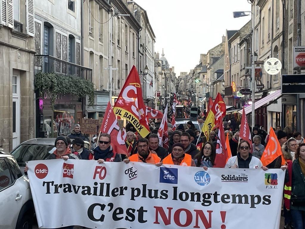 Grève Du 7 Février Entre 650 Et 850 Manifestants à Bayeux Contre La Réforme Des Retraites