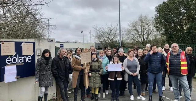 photo  angers, vendredi 17 février 2023. les salariés d’eolane sont en grève reconductible pour des augmentations salariales.  &copy;  co – chloé bossard 