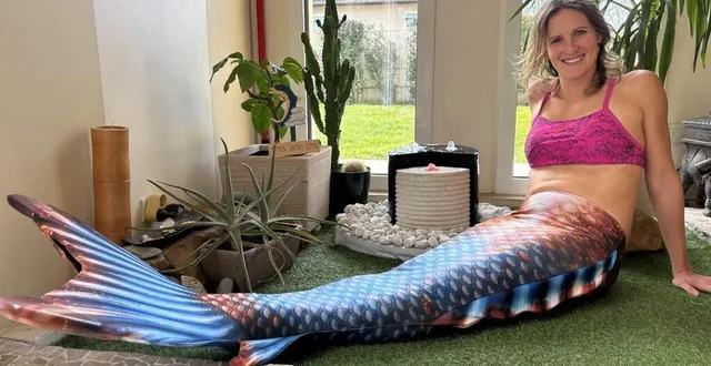 photo  depuis un an, leslie penha se glisse dans la peau d’une sirène. ici sur la terre ferme, elle a plutôt l’habitude d’évoluer avec grâce dans l’eau.  &copy;  ouest-france 