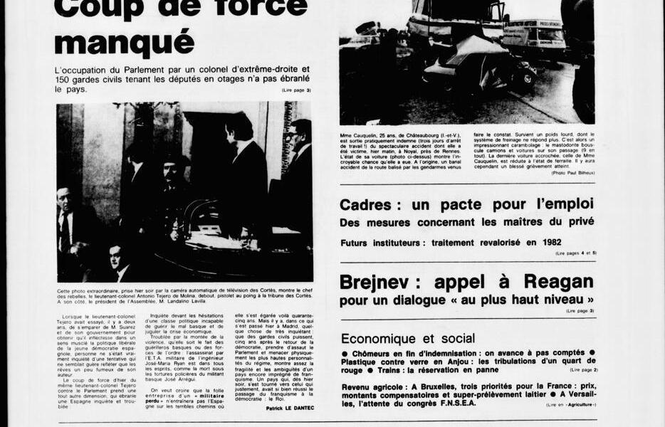 Dans Les Archives Douest France F Vrier Une Tentative De