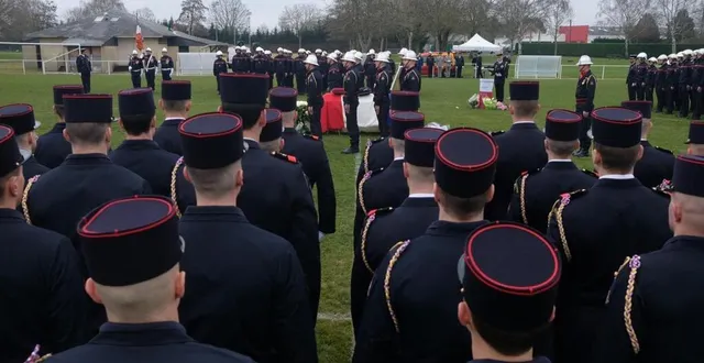 photo  vendredi 24 février 2023, plusieurs centaines de personnes ont participé, à tiercé (maine-et-loire) à une cérémonie en l’honneur de flavien godicheau.  &copy;  of 