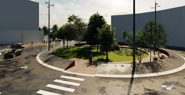 photo  une fois totalement achevé, le giratoire devrait ressembler à cela.  &copy;  agence l’anton et associés 