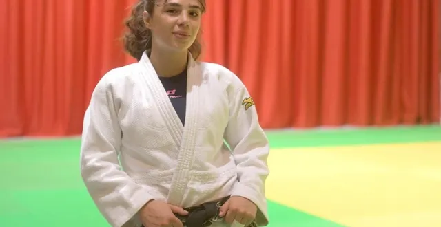 photo  la judokate pauline cuq, ici le 15 octobre 2022, à niort.  &copy;  co – marie delage 