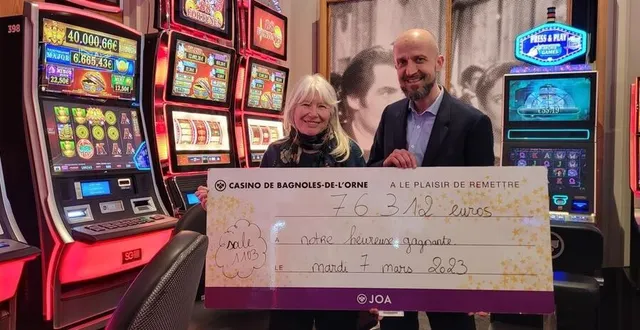 photo  dominique a gagné un jackpot de 76 312 € au casino de bagnoles-de-l’orne, ce mardi 7 mars 2023.  &copy;  dr 