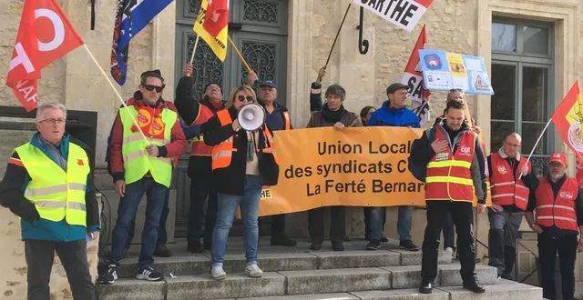photo  la cgt, la cfdt et fo sont apparus plus unis que jamais dans leur lutte contre la réforme des retraites.  &copy;  le maine libre 