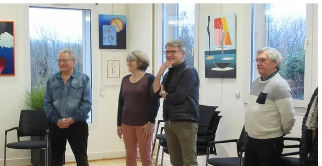 photo  de gauche à droite : bernard marquis, catherine gautier, laurent paris et michel henry.  &copy;  le maine libre 