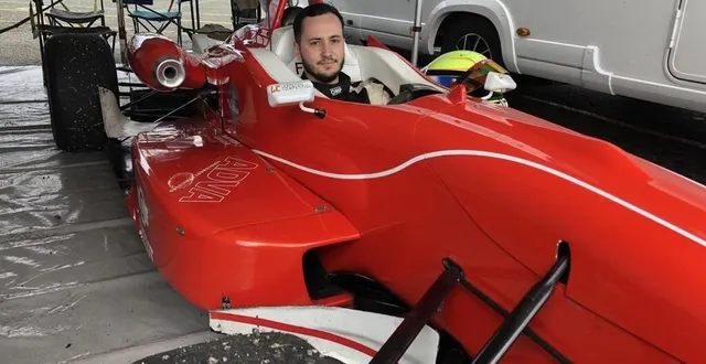 photo  clément lebreton était le seul pilote de l’auto moto club fertois en piste pour ce slalom.  &copy;  le maine libre 