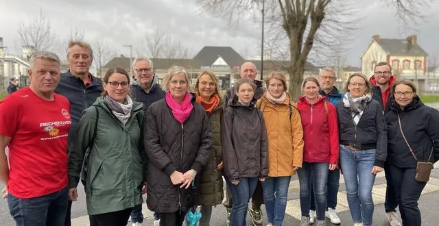photo  les douze coureurs du quakenbrück sc 99, invités par le comité de jumelage alençon – quakenbrück à participer à alençon – médavy sont arrivés vendredi 24 mars 2023.  &copy;  ouest-france 
