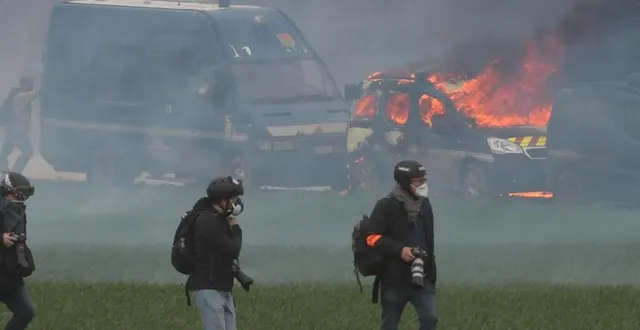 photo  la manifestation organisée ce samedi 25 mars à sainte-soline a été marquée par des scènes d’une rare violence.  &copy;  co – marie delage 