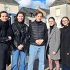 photo étudiants au mans (sarthe), mallory granger, manon thurin, camille jelodin, jeanne collin et camille le durand ont réussi leur projet de deuxième année d’iut en créant un marché de producteurs à voivres-lès-le mans.