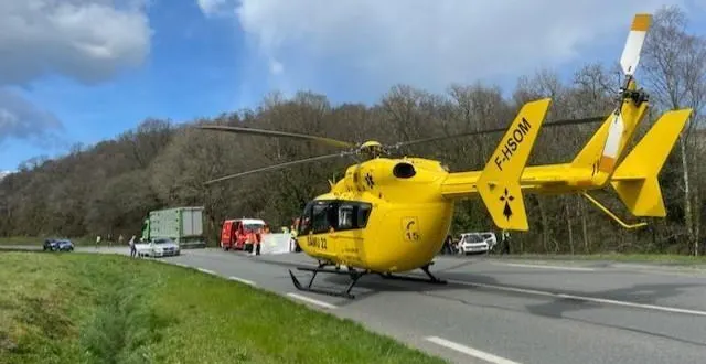Accident mortel dans les Côtesd’Armor, l’hélicoptère du Samu se pose